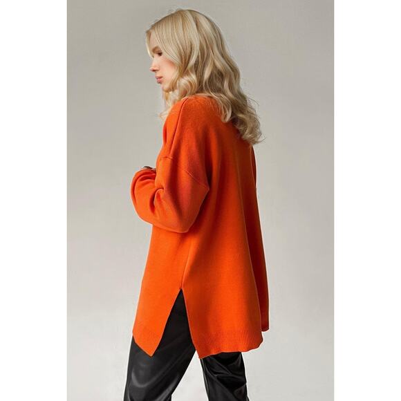 Lush Side Slit Turtleneck Sweater - Picture 1 of 4